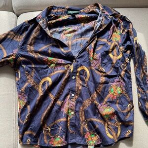 Ralph Lauren Dark Patterned Button-Up Shirt